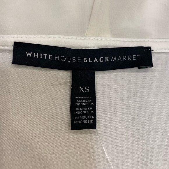 WHBM Striped Hoodie Size XS Ivory Black Stripes Long Sleeve NWT - Picture 5 of 14